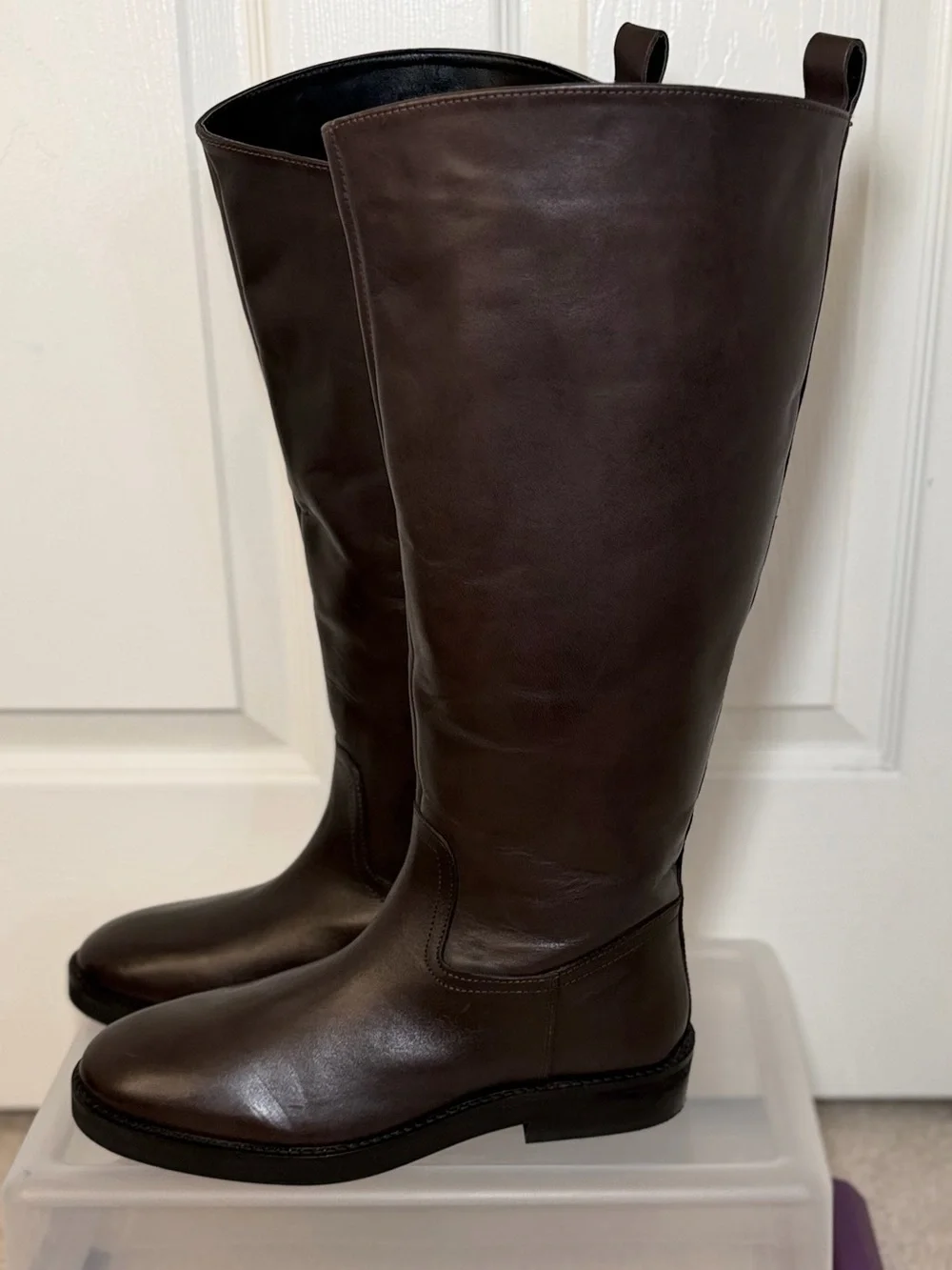 ASOS NWT Cheltenham Leather Knee Boots in Brown, Size: 8